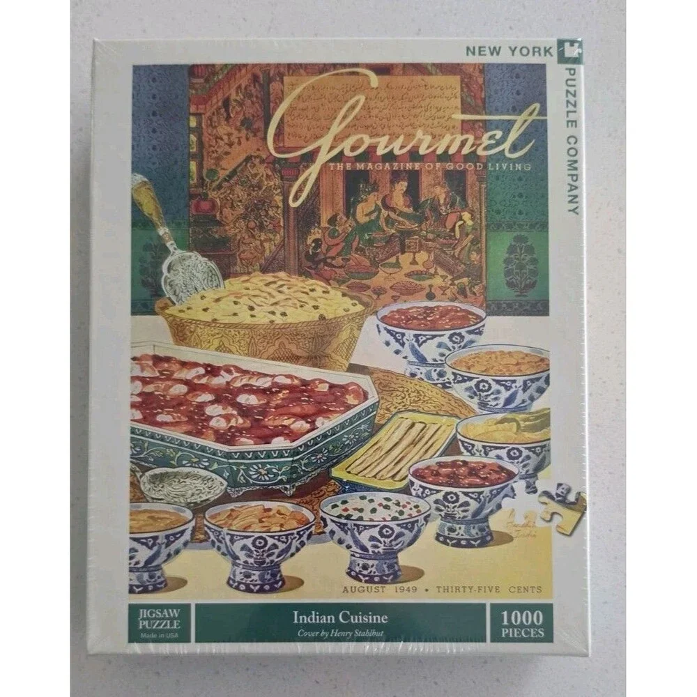 Gourmet Magazine Indian Cuisine Puzzle 1000 Pc New York Puzzle Co. Discontinued